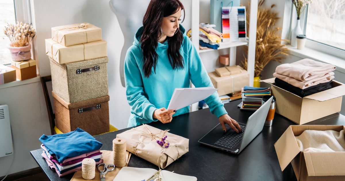 Women working at her business