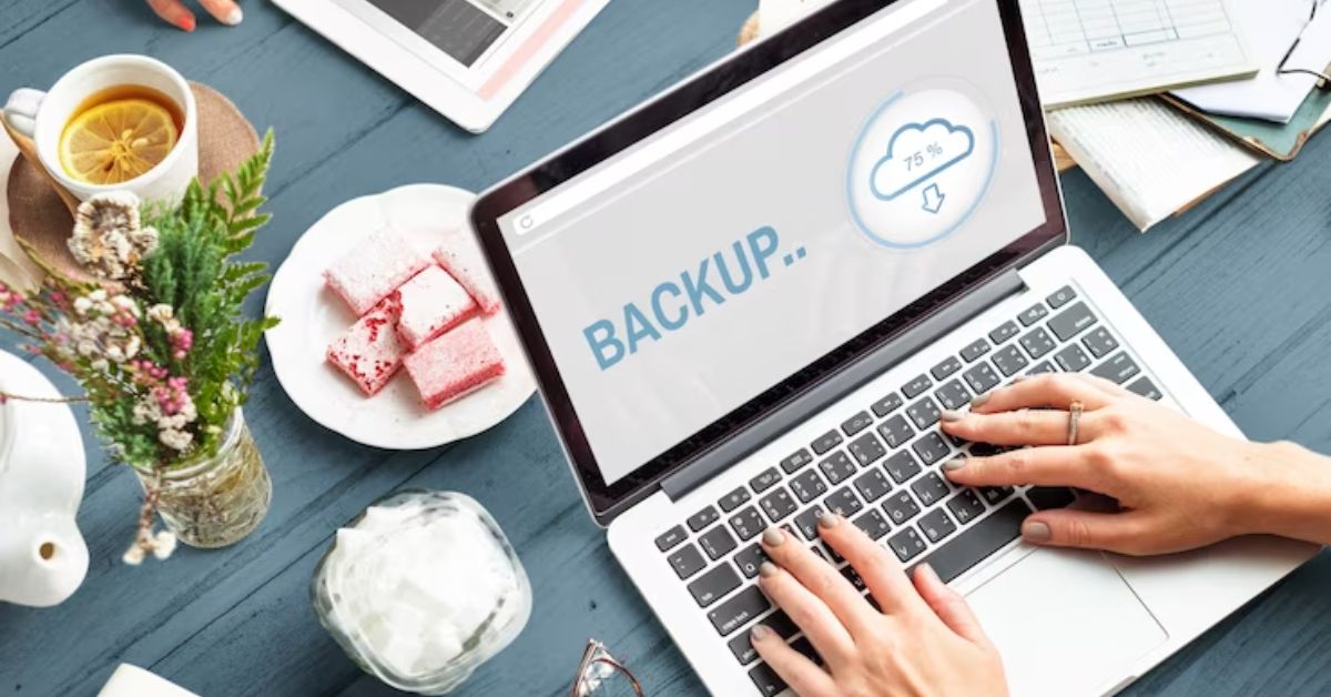 backup the cloud storage data information concept